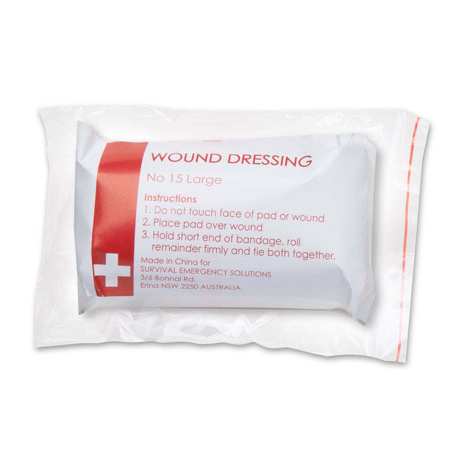 Wound dressings, no 15 large, sterile