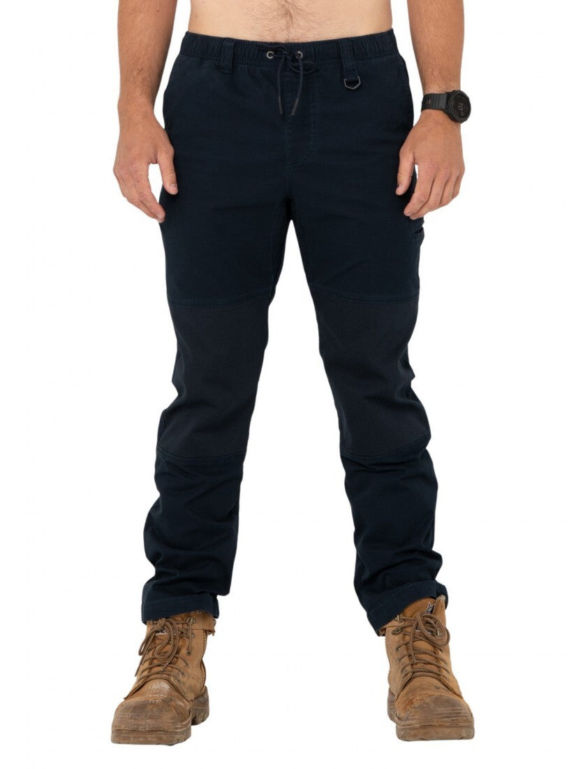Heavy Lifts Elastic Pant Colour Navy Blue