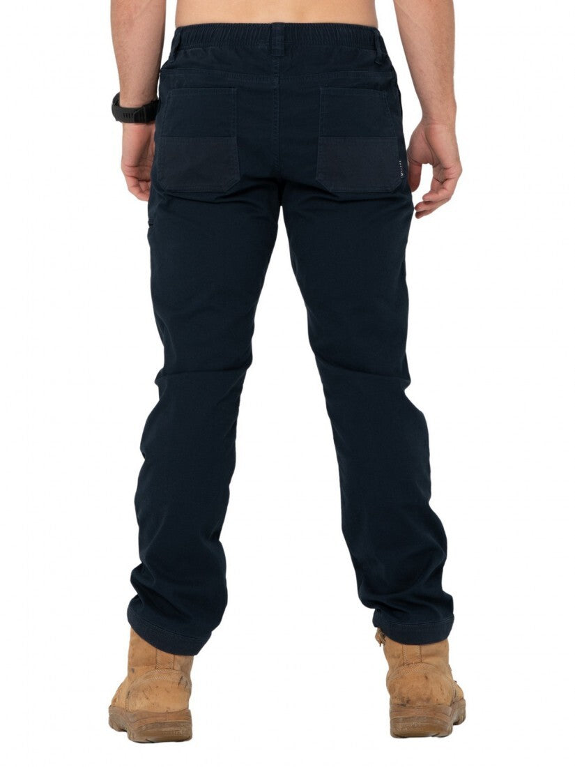 Heavy Lifts Elastic Pant Colour Navy Blue
