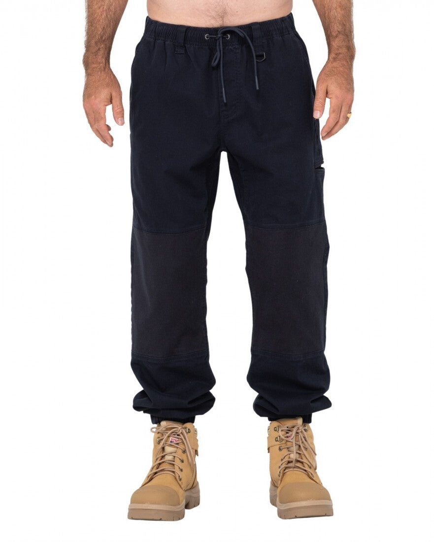 Heavy Lifts Elastic Cuffed Pant Colour Navy Blue
