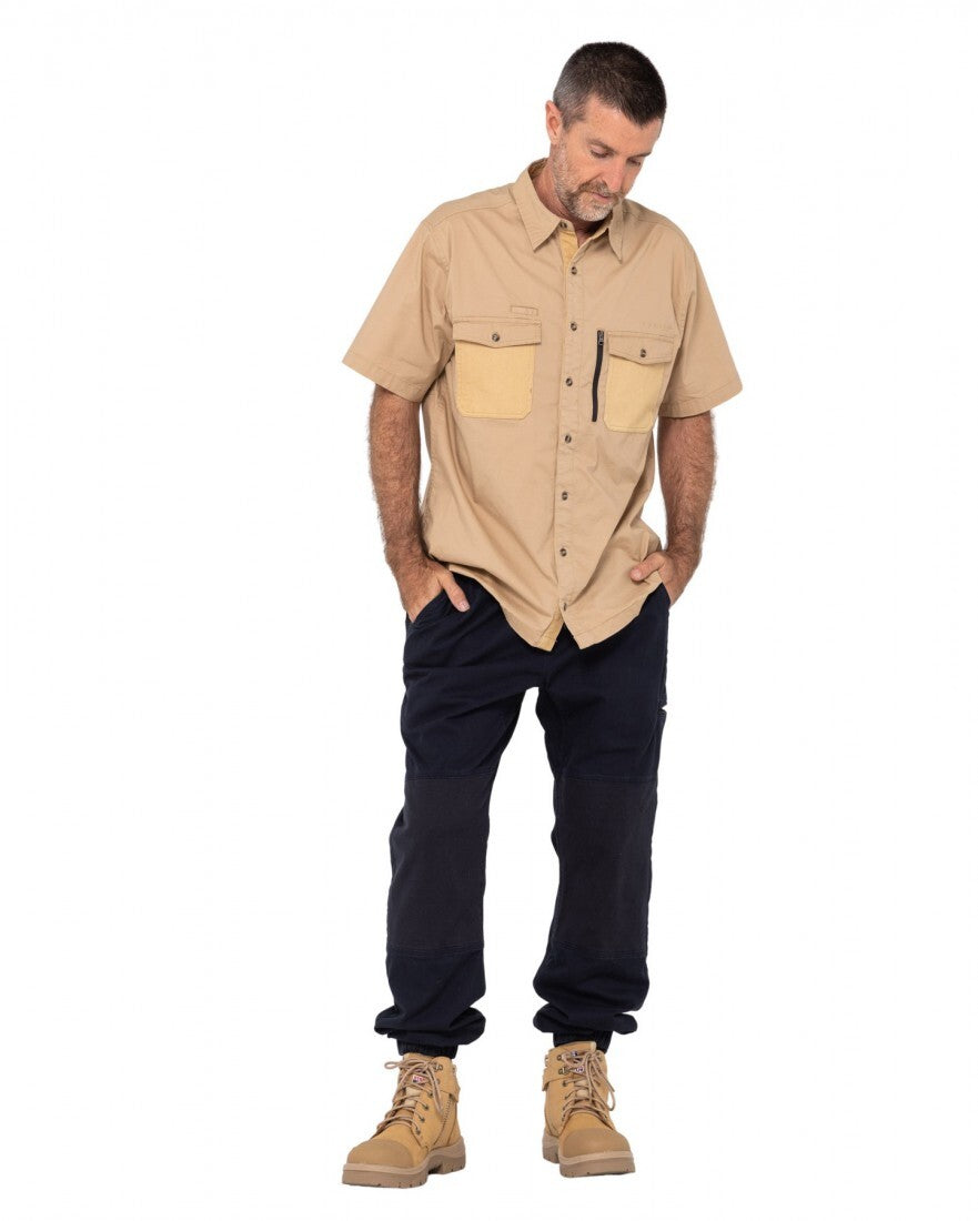 Heavy Lifts Elastic Cuffed Pant Colour Navy Blue