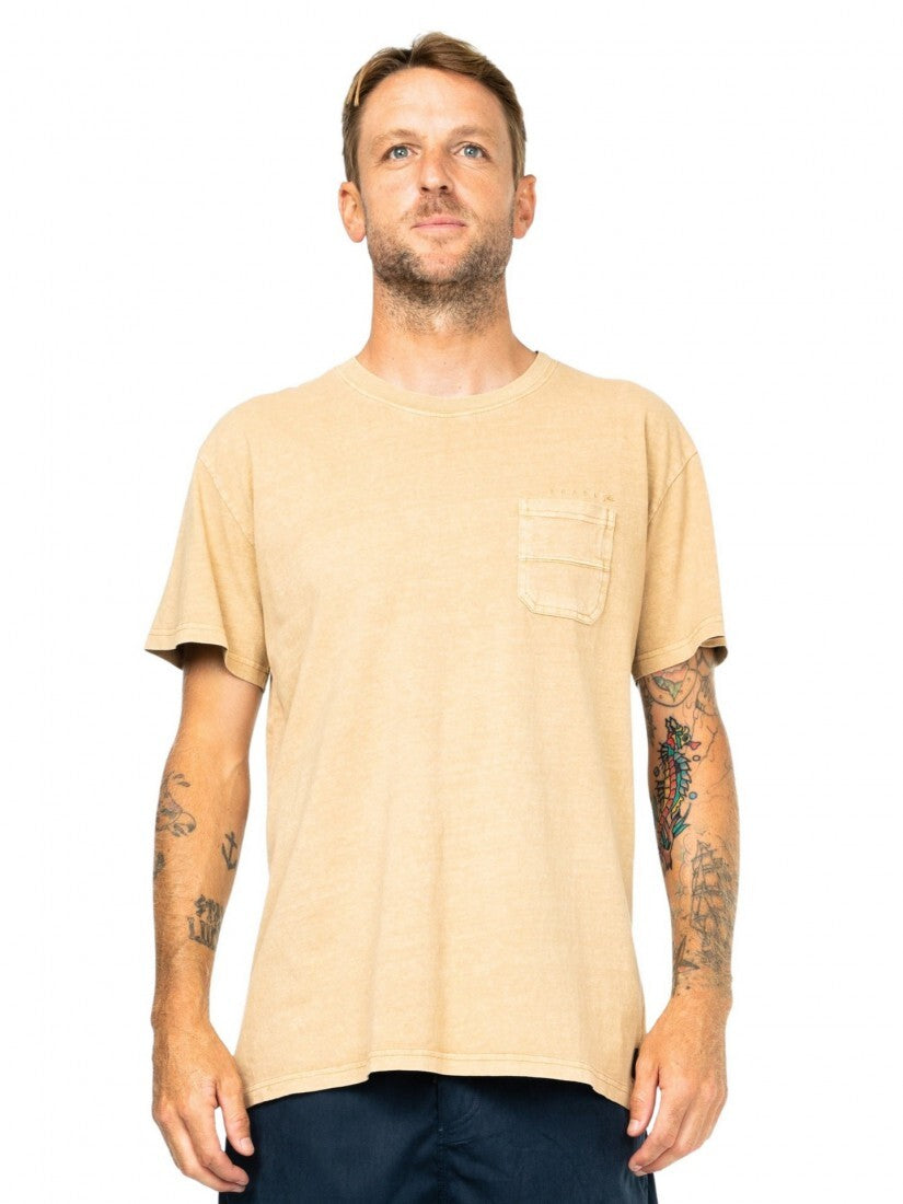Elbow Grease Short Sleeve Tee Colour Khaki