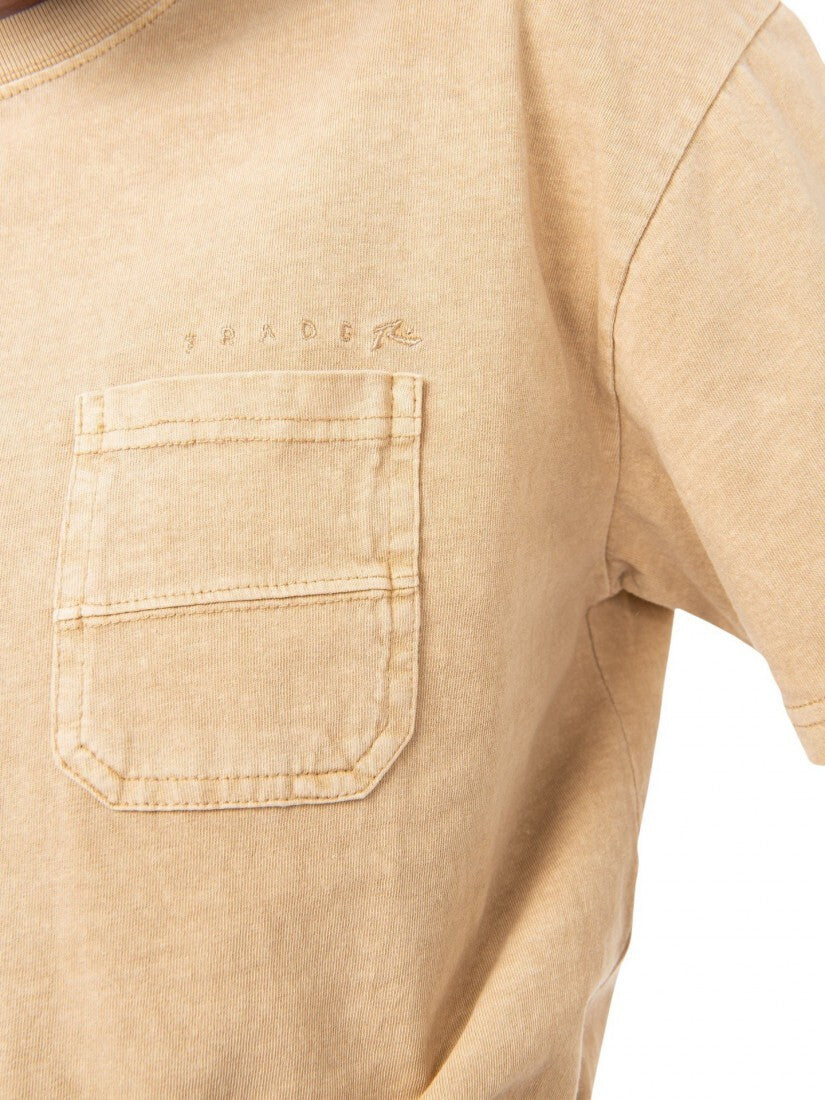 Elbow Grease Short Sleeve Tee Colour Khaki