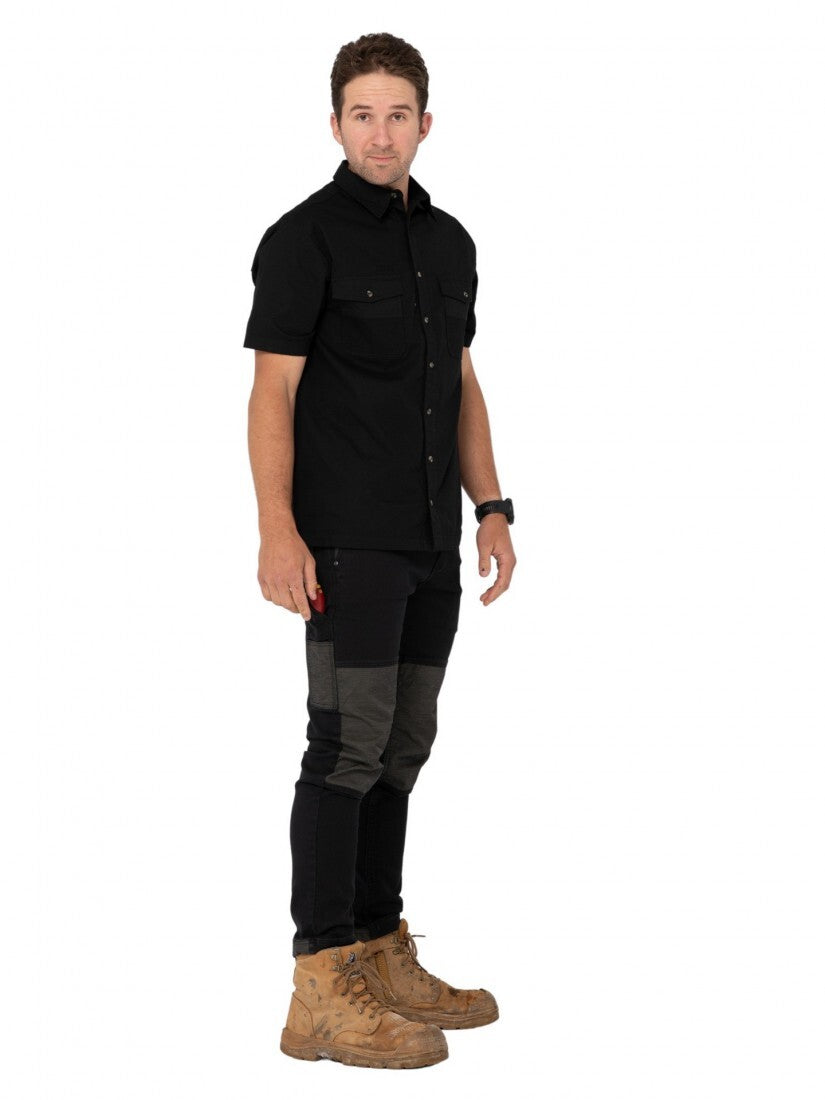 Elbow Grease Short Sleeve Tee Colour Khaki