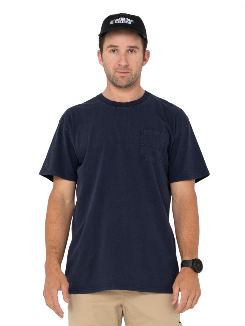 Elbow Grease Short Sleeve Tee Colour Navy Blue