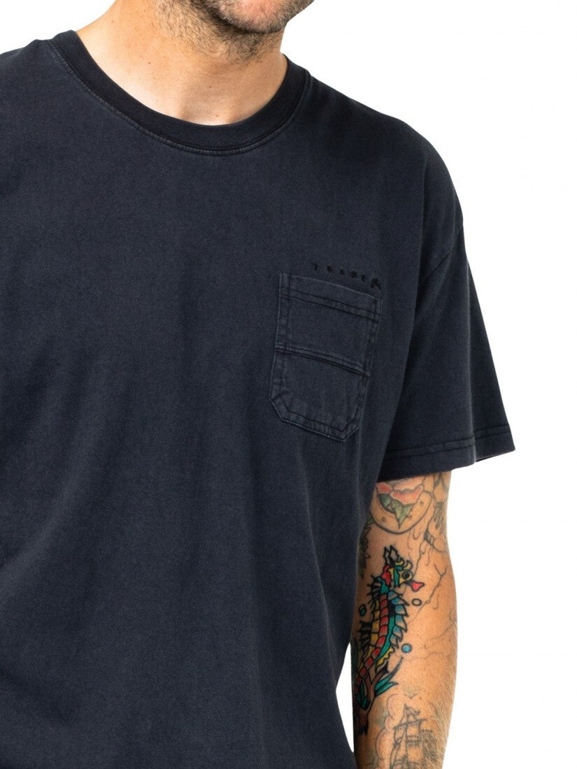 Elbow Grease Short Sleeve Tee Colour Navy Blue