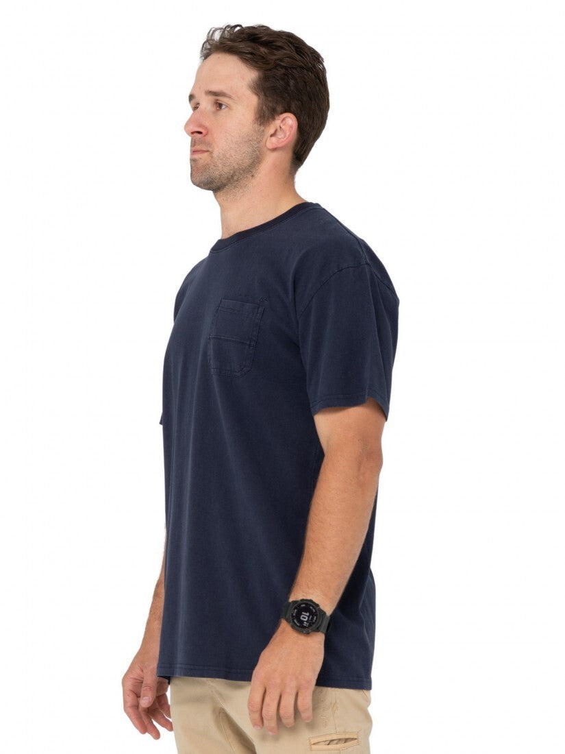 Elbow Grease Short Sleeve Tee Colour Navy Blue
