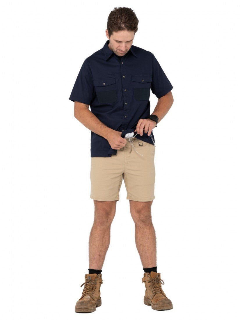 Heavy Lifts 17 Elastic Short Colour Khaki