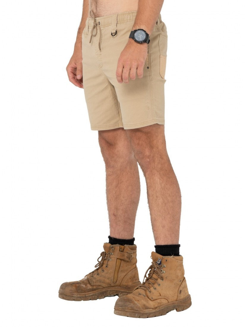 Heavy Lifts 17 Elastic Short Colour Khaki
