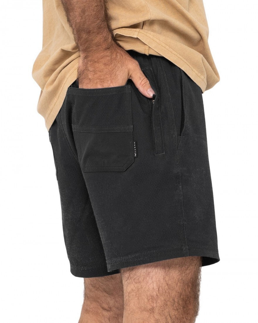 Surf2site Quick Dry Elastic Work Short Colour Black