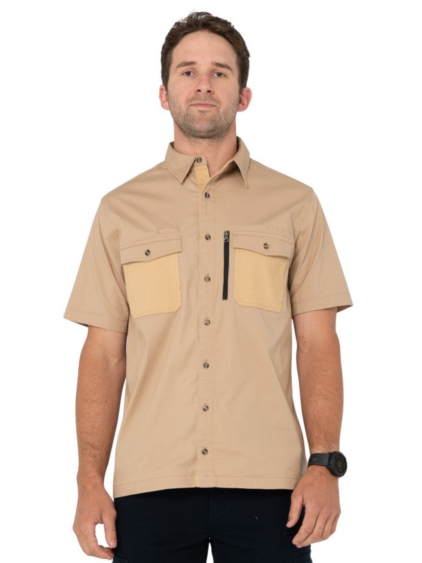 Pressure Short Sleeve Shirt Colour Khaki