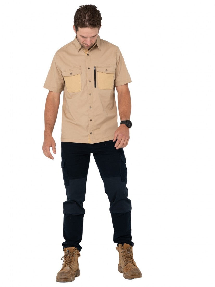 Pressure Short Sleeve Shirt Colour Khaki