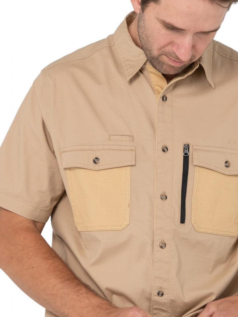 Pressure Short Sleeve Shirt Colour Khaki
