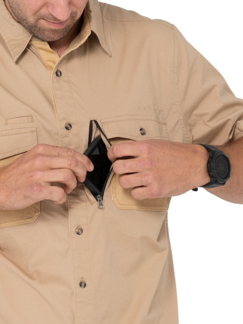 Pressure Short Sleeve Shirt Colour Khaki