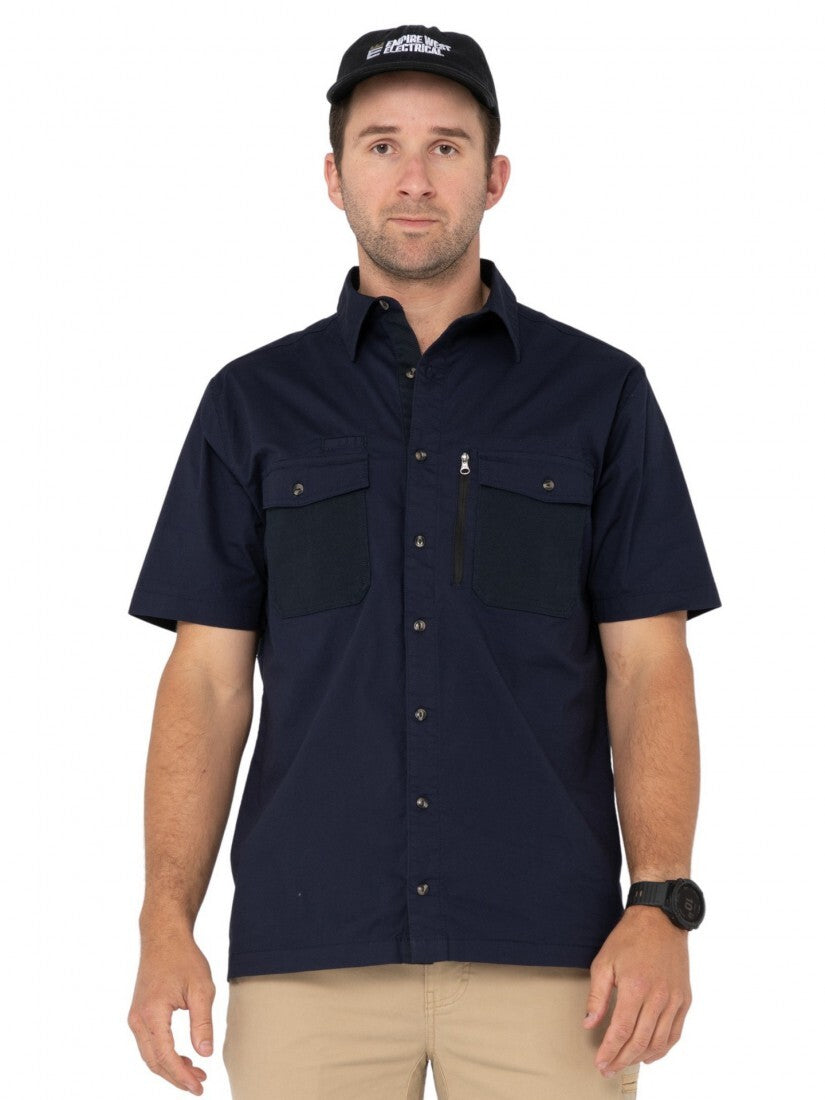 Pressure Short Sleeve Shirt Colour Navy Blue