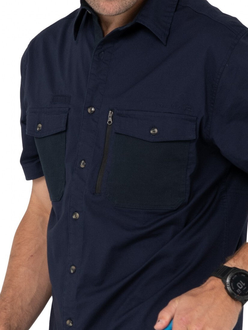 Pressure Short Sleeve Shirt Colour Navy Blue