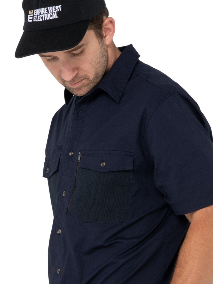 Pressure Short Sleeve Shirt Colour Navy Blue