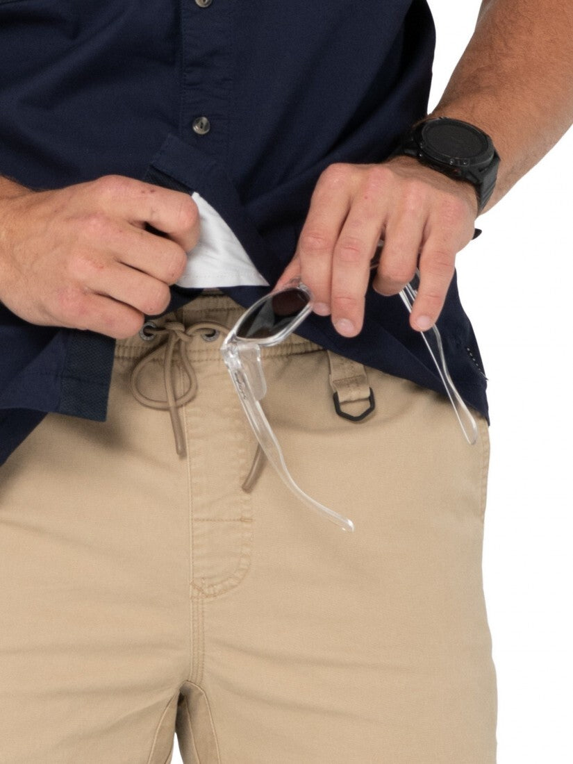 Grindstones Short Sleeve Shirt Colour Navy Blue