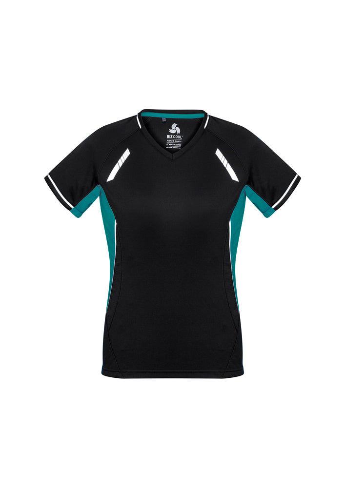 Biz Collection Ladies Renegade Tee Royal/White/Silver