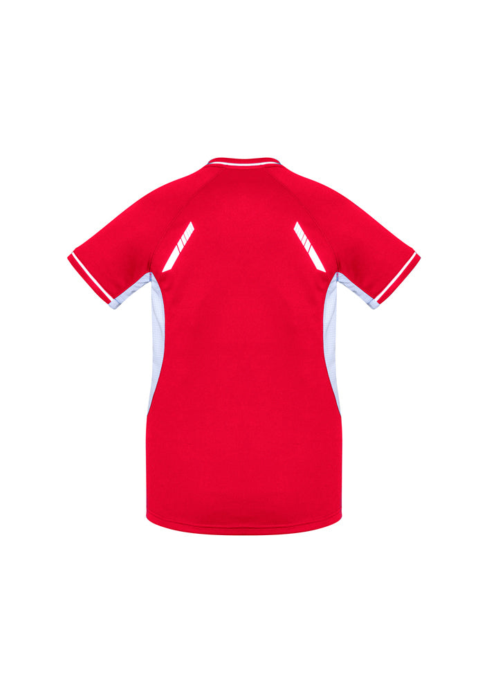 Biz Collection Ladies Renegade Tee Black/Red/Silver