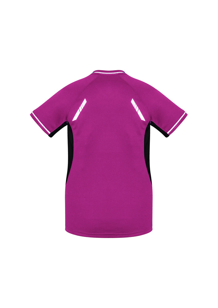 Biz Collection Ladies Renegade Tee Magenta/Black/Silver