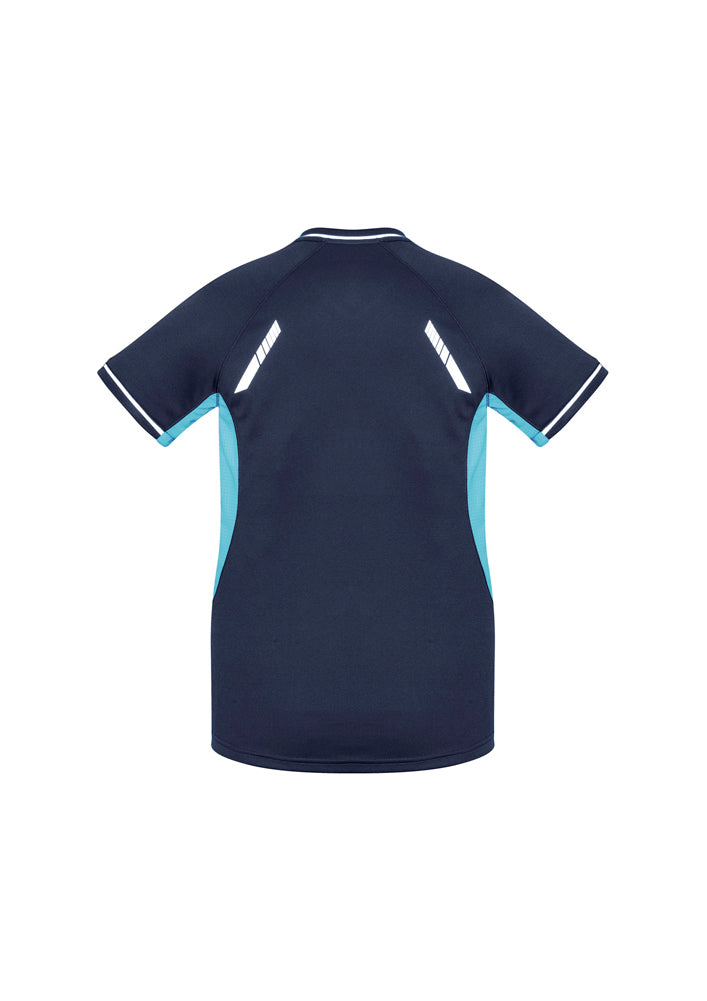 Biz Collection Ladies Renegade Tee Navy/Sky/Silver