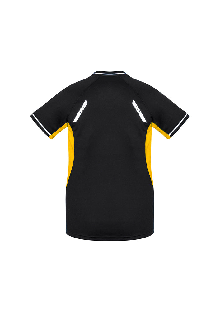 Biz Collection Ladies Renegade Tee Black/Gold/Silver