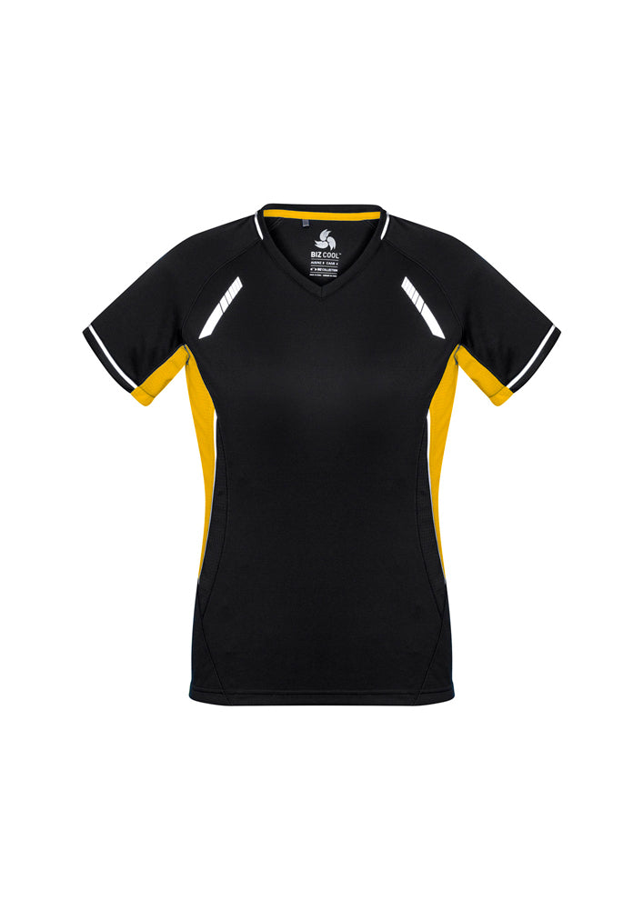 Biz Collection Ladies Renegade Tee Black/White/Silver