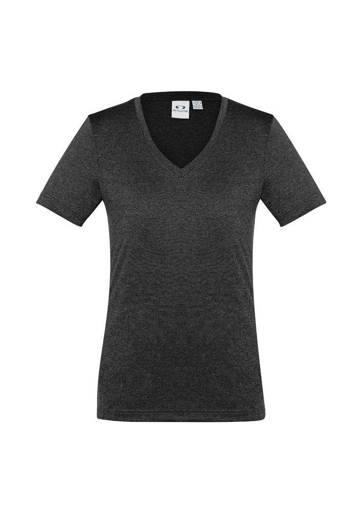 Biz Collection Ladies Aero Tee Solid Black