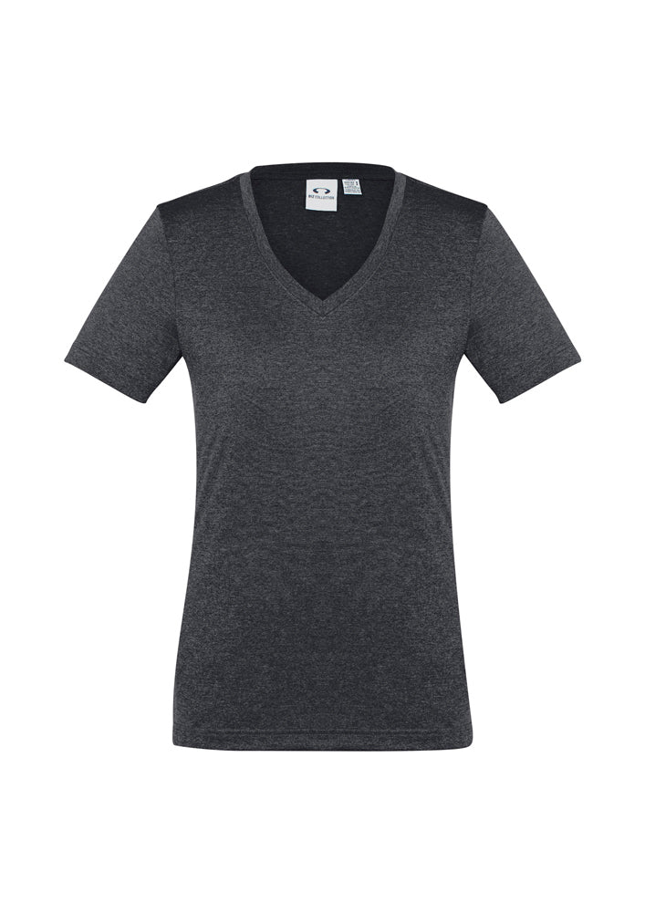 Biz Collection Ladies Aero Tee Charcoal