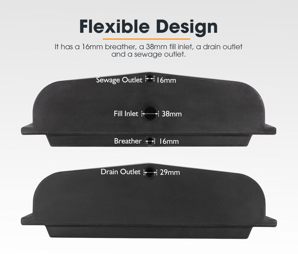 SAN HIMA 120L Caravan Water Tank Black