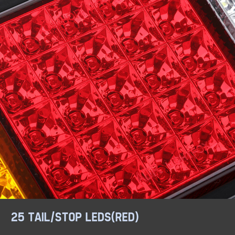 LIGHTFOX Pair LED Vehicle Tail Lights 12V