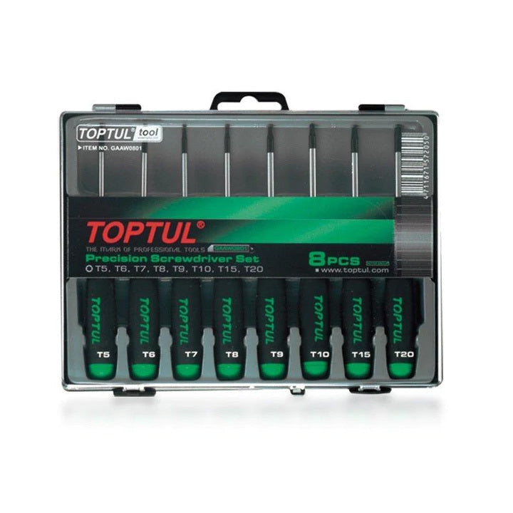 Toptul 8 Piece Precision Torx Screwdriver Set TOPGAAW0801