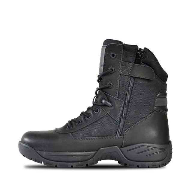 Bata Industrials Sentinel Black Full Grain Zip Lace Energency Services Boot