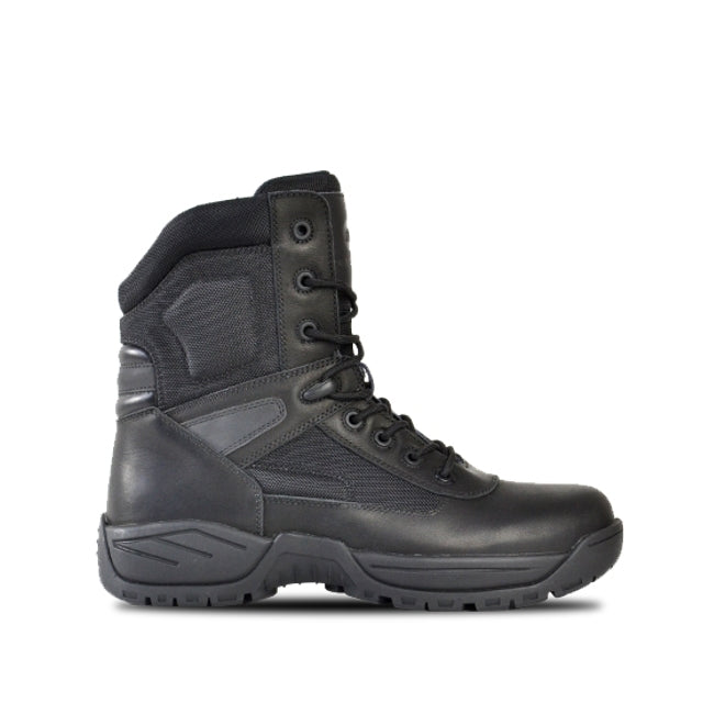 Bata Industrials Sentinel Black Full Grain Zip Lace Energency Services Boot