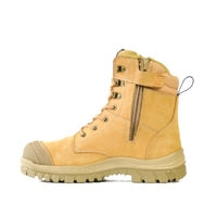 Bata Industrials Defender Wheat Nubuck Zip Lace Up 150mm Safety Boot