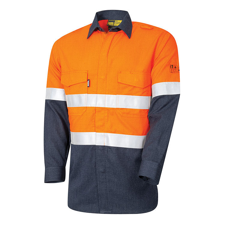 Bool Workwear Lightweight HRC1 Flame Retardant Shirt with Loxy FR Reflective Tape