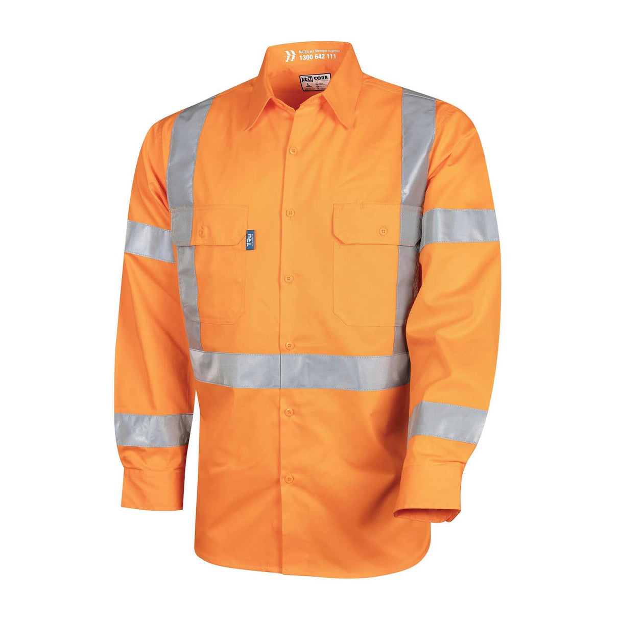 TRU Workwear Lightweight NSW Rail Vented Hi-Vis Drill Shirt with Reflective Tape