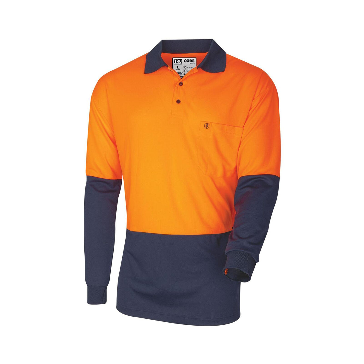Tru Workwear Micromesh L/S Hi-Vis Polo Shirt