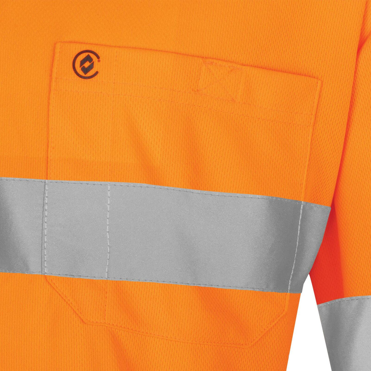 Tru Workwear Micromesh L/S Hi-Vis Taped Polo Shirt