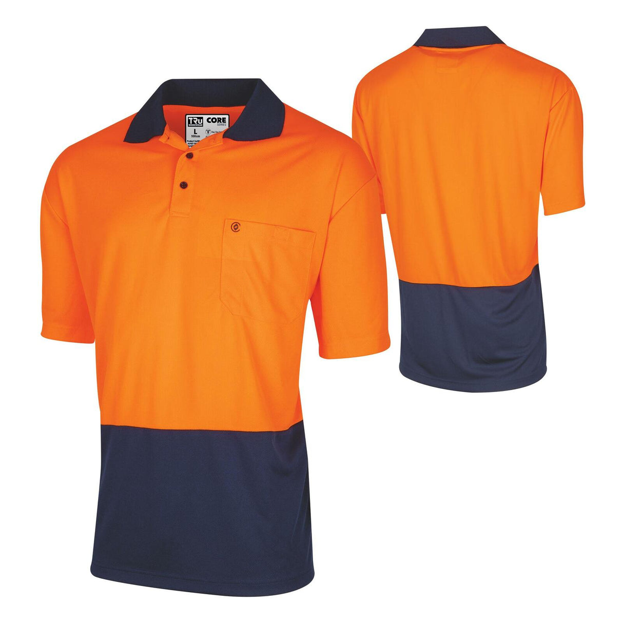 Tru Workwear Micromesh S/S Hi-Vis Polo Shirt