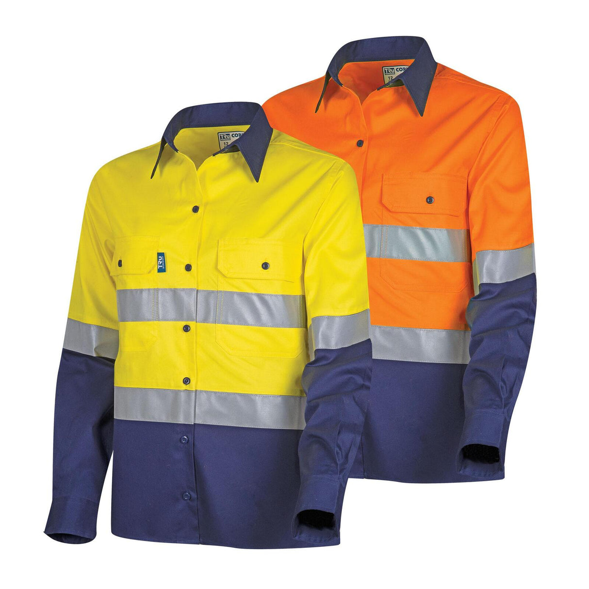 TRU Workwear Lightweight Womens Hi-Vis Shirt with Reflective Tape