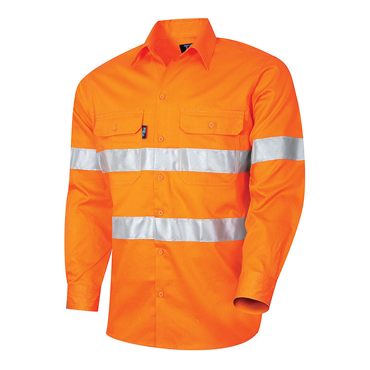 TRU Workwear Regular Weight Hi-Vis Cotton Shirt with 3M Tape