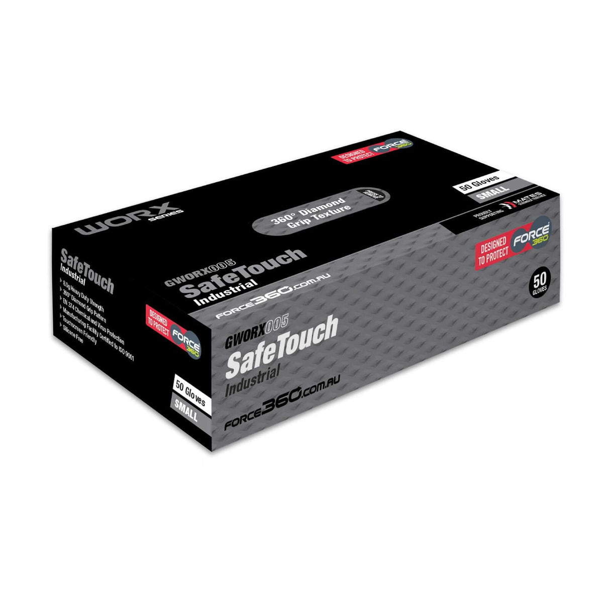 Force360 SafeTouch Disposable Nitrile - Industrial - Black