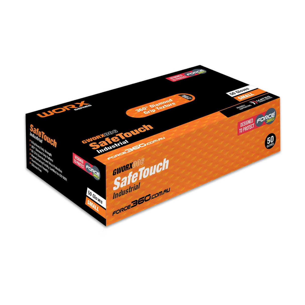 Force360 SafeTouch Disposable Nitrile - Industrial - Orange