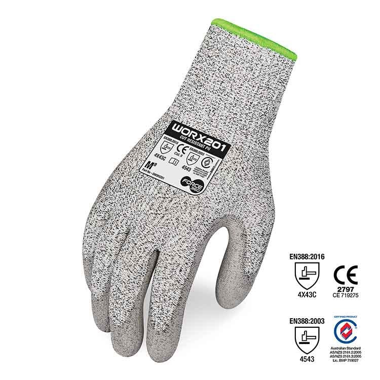 Force360 Worx Cut 5 PU SP Glove 12 Pack