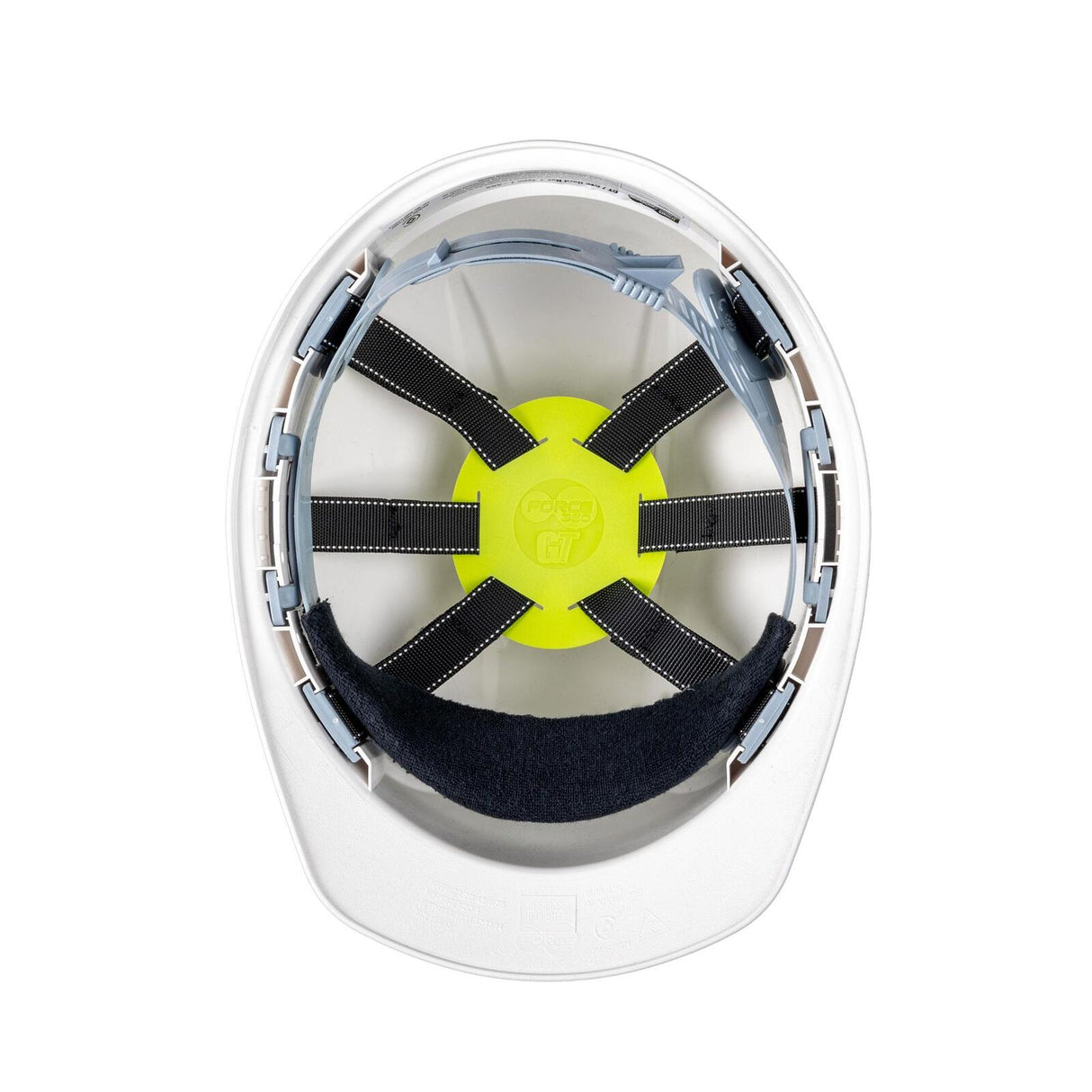 Force360 GTE10 Essential Type 1 ABS Non-Vented Miners Hard Hat with Slide Lock Harness