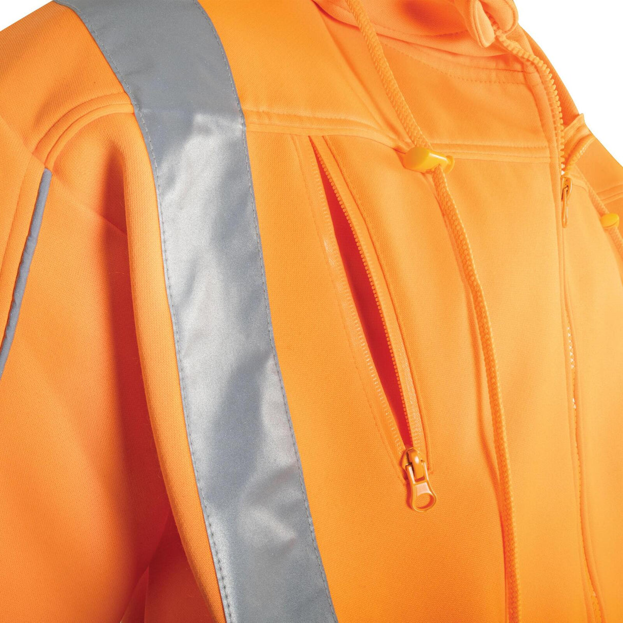 TRU Workwear Fleece Hoodie with Reflective Tape - NSW Rail