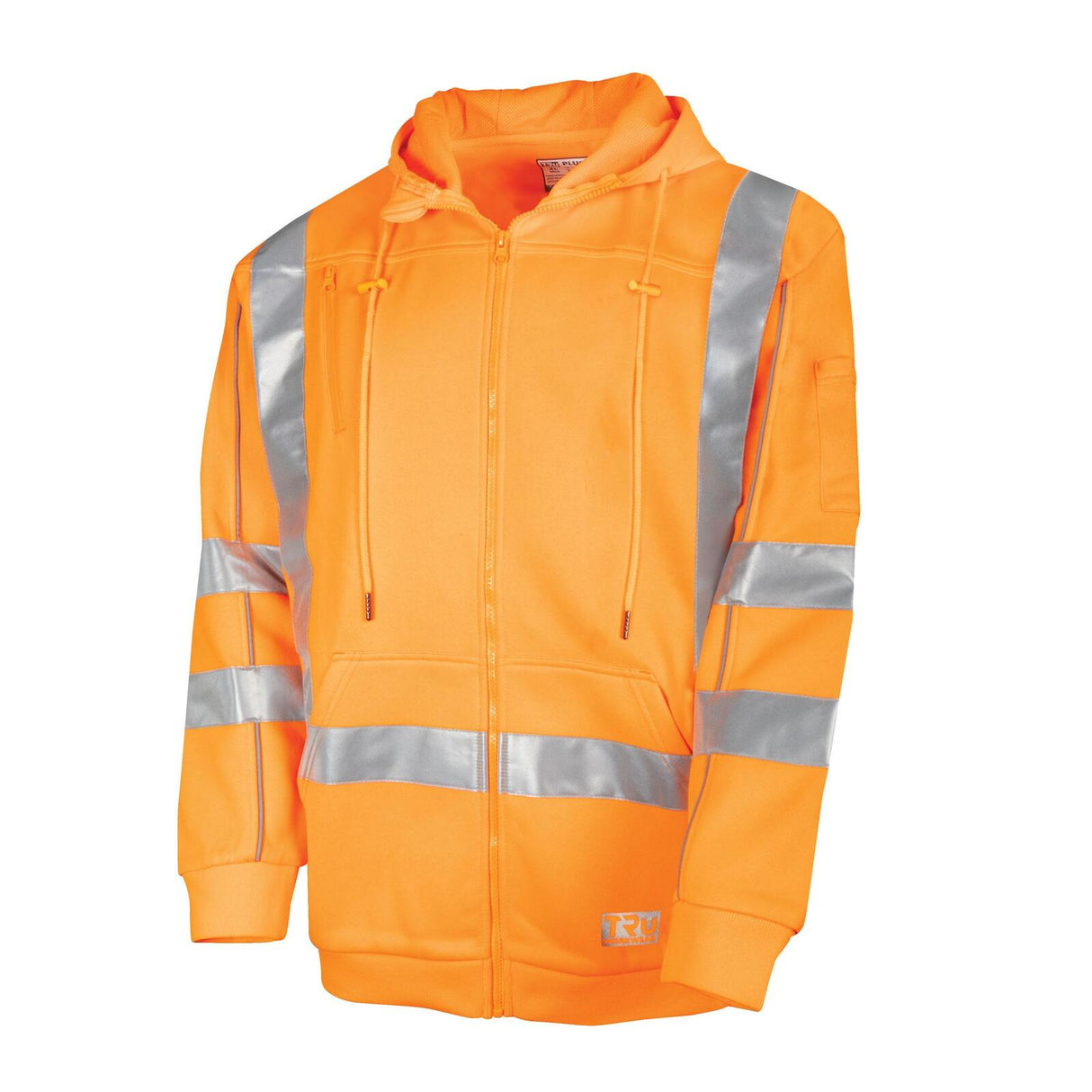 TRU Workwear Fleece Hoodie with Reflective Tape - NSW Rail