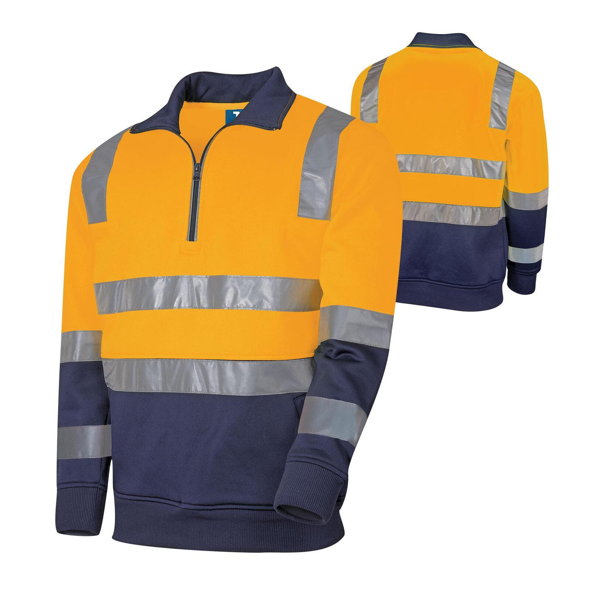 TRU Workwear 1/4 Zip Fleece Jumper with Reflective Tape